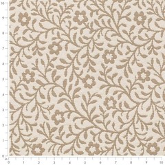 Bryant Cream Floral Leaves Matelasse Woven Pattern Upholstery Fabric by the Yard