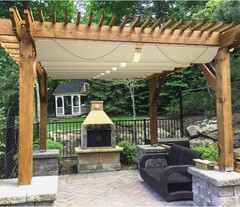 4’W x 16’L Waterproof Pergola Shade Cover Retractable Canopy Replacement,