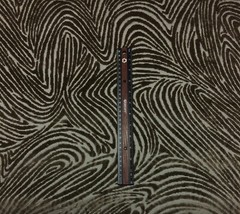 DONGHIA BELMONTE GRIS GRAY ZEBRA ANIMAL VELVET FURNITURE FABRIC BY YD 50″W