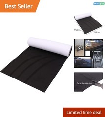 Transform Your Car with Black Self-Adhesive Imitation Suede Fabric – 7.87″ x 59″