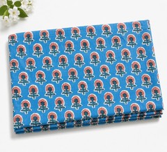 Indian Hand Block Print 60/60 Blue 100% Cotton Fabric by The Yard, Lightweigh…
