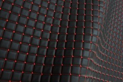 Dot Quilted Vinyl Grain Faux Leather Car Upholstery Fabric | 2″-5cm Stitched