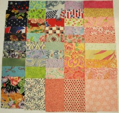 Assorted 3″ Squares Charm Pack, 50 pieces, 100% cotton
