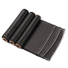 5/10 FT x 8” Real Carbon Fiber Fabric Cloth Roll 3k 200gsm Twill Weave Black