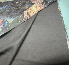 Vintage Outer Space Galaxy Cotton Fabric – Planets Saturn Nebula Stars Material