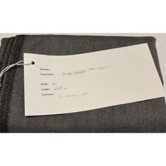 Gray Wool Herringbone Fabric 2.25 Yards 60 Wide Suiting No Flaws