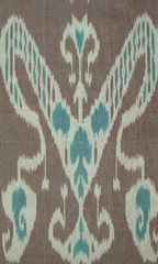 11 Yard HAND MADE UZBEK Natural SILK IKAT ADRAS FABRIC #6335