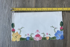 Lot 7 HAND EMBROIDERED APPLIQUÉ Cloth Envelopes Pouch Crafting 5 1/2″ x 10″