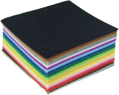 42Pcs Felt Fabric Sheet 4″X4″ Assorted Color DIY Craft Squares Nonwoven 1Mm Thic