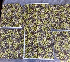 Tommy Bahama Aquatic Allure Fabric Remnants (5) Monstera Palms Indoor Outdoor