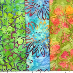 Lot 11 Fat Quarters Bouquet #3 Batik Lunn Fabric FQ Pack Cotton Handmade