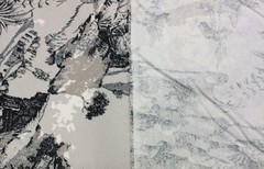 PREMIER PRINTS BIRMINGHAM MERCURY COUNTRY TOILE WORN AWAY FABRIC BY THE YARD