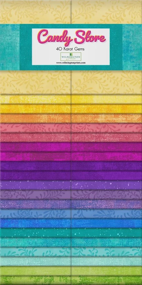Candy Store ~ 40 2.5″ Strips ~ Wilmington Essentials ~ Bright Fabric Strips