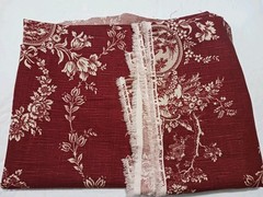 Waverly COUNTRY HOUSE TOILE French Country Fabric Red Cream Pastoral Design 2yd+