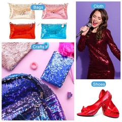 Sequin Fabric Bright Blue, 5 Yards Length 3.9 Ft Wide Velvet Fabric