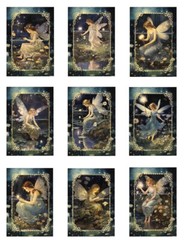 Vintage Fantasy Fairy A MULTI-SIZE SET Cotton Fabric Quilt Blocks