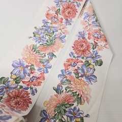 Fabric Roll – Border Fabric Pink & Purple Flowers/floral Sewing Or patchwork