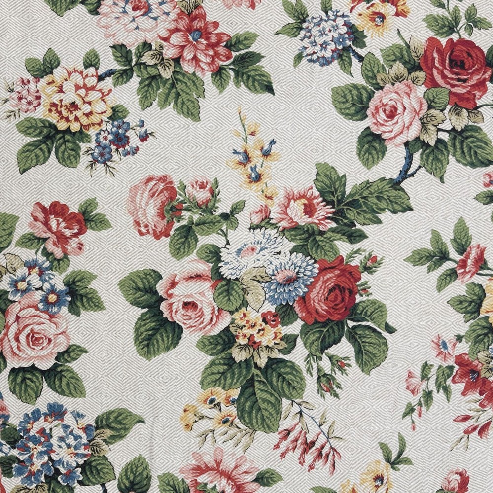 Covington Vintage Floral MULTI Home Decor Cotton Drapery Sewing Fabric BTY