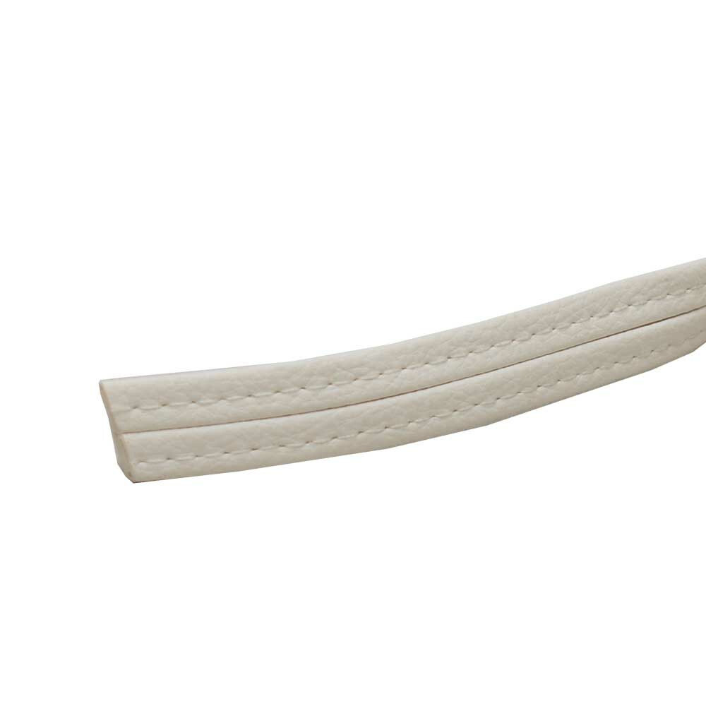 Sea Ray Boat Hidem 2128473 | Faux Leather White 5/8 x 1/8 Inch (YD)