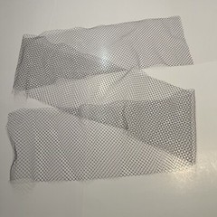 Vintage Millinery Hat Mesh Fabric See Through Big Hole Fish Net Veil 9” x 80”