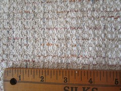 Off White Tan Pink Blue Rust Upholstery Mingled Linen Cot. Blend Fabric 14 Yds