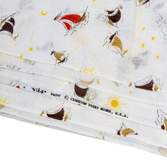 VINTAGE CRANSTON PRINT WORKS USA Sailboat Pattern Fabric 3.5+ Yards Nautical