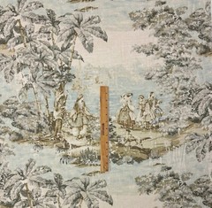 COVINGTON BOSPORUS 197 FLAX BEIGE RENAISSANCE TOILE LINEN FABRIC BY YARD 54″W