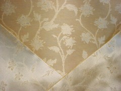 14-3/4Y Scalamandre HB 00021525 Serene Silk Champagne Damask Upholstery Fabric