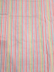 Vintage Unbranded Lightweight Striped Cotton Pastel Fabric 3yds x 45″W