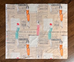 Michael Miller “Make it Work” Fabric with Images of Retro Dress Design Patterns
