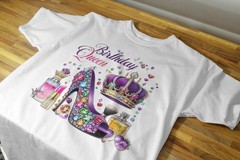 Birthday Queen # 2 – T Shirt Iron On Transfer – Happy Birthday –