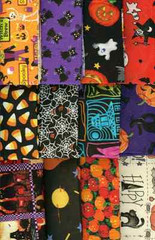 HUGE LOT HALLOWEEN FAT QUARTERS (20)