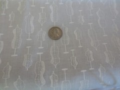 4265. DRESSMAKER FORMS on OFF-WHITE Quilting COTTON FABRIC – 44-1/2″ x 4 yds.