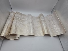 Dept 19 Faux Crocodile 3D Texture Leather Upholstery Vinyl Fabric New 49×10″