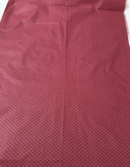 Vintage © FABRIC COUNTRY Maroon Tiny Chevron & Dots Print Fabric Teflon 36″x45″