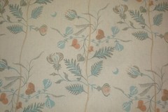 5.55 Yds Lewis Wood Fabric Floreat Sienna 100% Linen Upholstery Pillows 200″