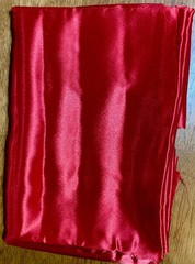 Red Satin Material 1.5 Yds Length X 45” Width 100% Acetate