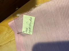 2 Yds 33″ X 44″ Vintage Oxford Cloth STRIPED PINK Shirting Fabric