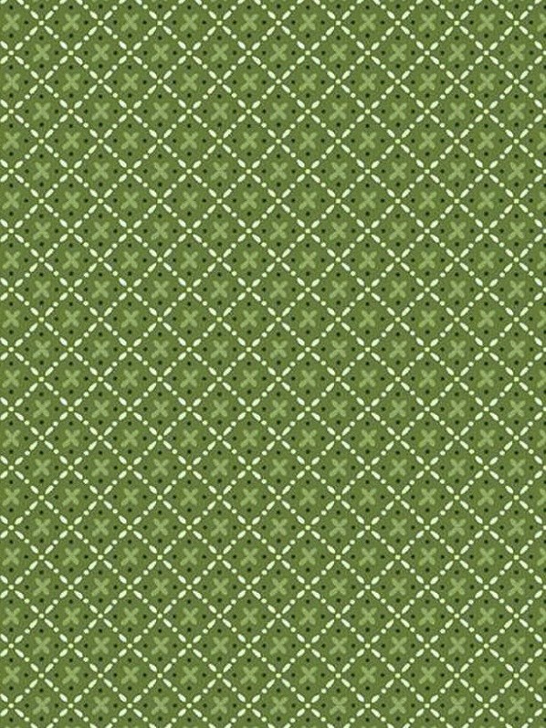 Riley Blake FABRIC Stitch Clover Green Fat Eighth 9×21