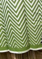 1 Yd GREEN Fabric Ombre Chevron Border Print V Style & Co/Moda QUILTING/SEWING