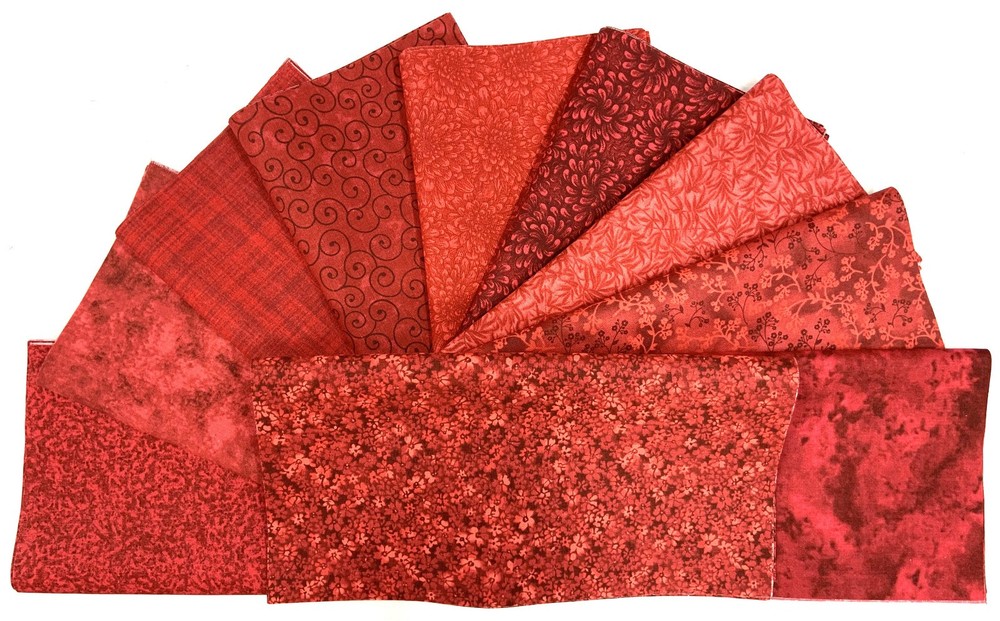 Dark Red Layer Cake 40 -10″ Squares Quilting Sewing Fabric