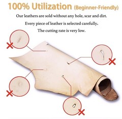Veg Tan Cowhide Tooling Leather 3-11oz (1-4.8mm) Pre-Cut Special Bundle Sets