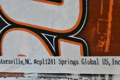 By 1/2 Yd, Rust Orange Black Tony Stewart #20 Nascar Quilt Cotton, Springs,P9468