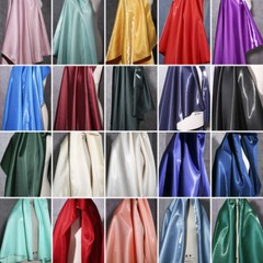 Shiny Glossy Smooth Satin Silk Fabric Wet Look for DIY Sewing Craft Dress 150cm