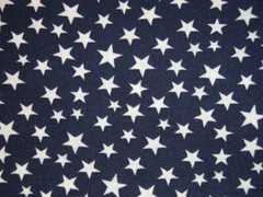 Scattered Navy With White Star Cotton Sewing Quilt Apparel Decor Craft Fabric
