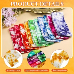 60 PCS Valentines Quilting Fabric Roll 2.6×40 Inch Cotton Strips Tie Dye