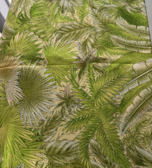Tommy Bahama Bahamian Breeze Fabric Bright Green Palm Leaves 42″ wide 1.5 yards