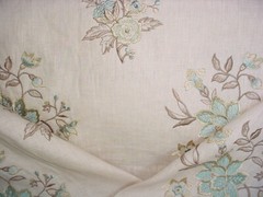 10Y Brunschwig & Fils BF10441 Marwood Oatmeal Embroidery Upholstery Fabric