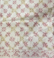 Gastón y Daniela Spanish Floral Trellis Fabric with Scroll Border 13 Yds By 55”