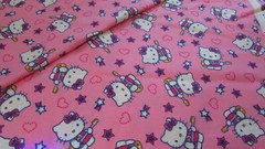 SANRIO HELLO KITTY 2004 David Textiles Licensed Pink with Guitar 1yd, 16 in. NEW